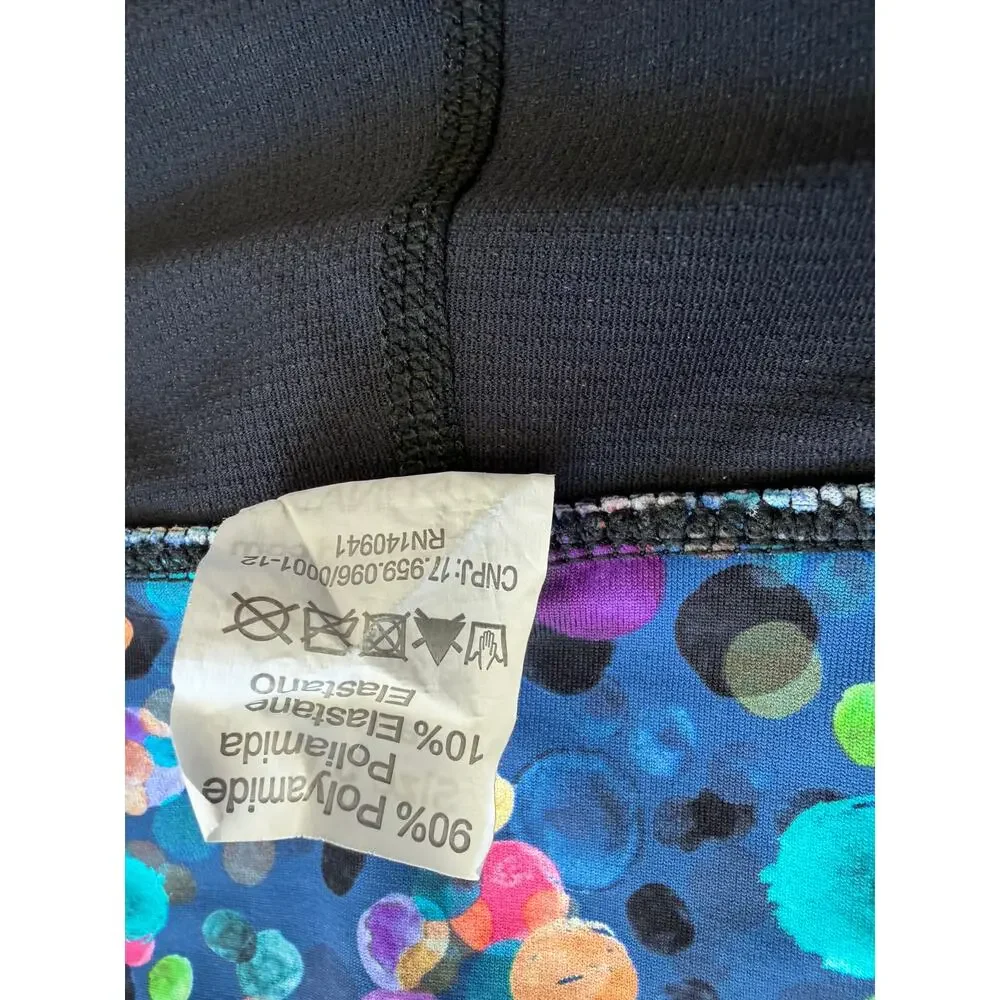 Donajo‎ Pleated Colorful Print Skort XL Long Skirt Tennis Pickleball Womens Blue